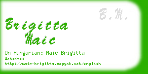 brigitta maic business card